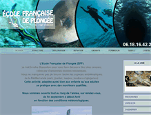 Tablet Screenshot of ecolefrancaisedeplongee.com